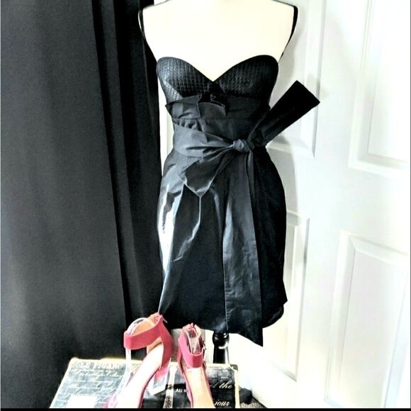 Bcbgmaxazria Jacquard Strapless Cocktail Dress - Picture 1 of 8